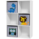 Zonekiz - meuble de rangement jouets enfant tagre de jouet pour chambre d'enfant 6 casiers 3 tiroirs ...