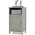Meuble de rangement pour salle de bains, armoire de salle de bain avec 1 porte, armoire avec Étagère ... Meuble de rangement pour salle de bains, armoire de salle de bain avec 1 porte, armoire avec Étagère ...