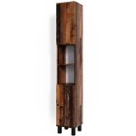 Vicco - meuble de rangement de salle de bain fynn, ch�ne rustique, 30 x 190 cm