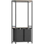 Calicosy - meuble de rangement salle de bain avec panier à linge intégré - h175 cm Calicosy - meuble de rangement salle de bain avec panier à linge intégré - h175 cm
