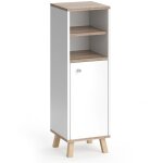 Vicco - meuble de rangement de salle de bain senyo, blanc, 30 x 95 cm
