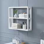 [en. casa] - meuble de rangement pour salle de bain 54 x 15 x 60 cm blanc