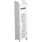 Meuble réserve et dérouleur wc 1 porte blanc Meuble réserve et dérouleur wc 1 porte blanc