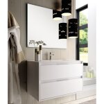 Cosyneo - meuble de salle de bain 100cm simple vasque - 2 tiroirs - blanc - iris Cosyneo - meuble de salle de bain 100cm simple vasque - 2 tiroirs - blanc - iris