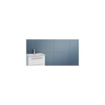 [jamais utilis] meuble de salle de bain 49, 5x50x35 cm street blanc + plan vasque cramique street + ...
