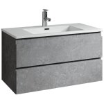 Meuble de salle de bain angela 90 cm lavabo gris ? armoire de rangement meuble lavabo