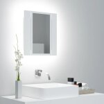 Maison chic - meuble de salle de bain armoire de salle de bain � miroir � led blanc 40x12x45 cm