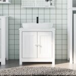Meuble de salle de bain berg blanc 60x34x59 cm bois pin massif