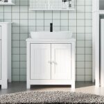 Meuble de salle de bain berg blanc 60x34x59 cm bois pin massif