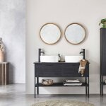 Berah getah - meuble de salle de bain en bois recycl et mtal 120 cm