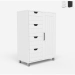 Ahd amazing home design ? commode blanche 4 tiroirs 1 porte lat�rale ? dimensions 60x30x78, 5 cm ? structure ...