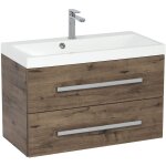 Naturel - meuble de salle de bain avec lavabo cube way 80x40 cm chne wellington (cube280zdw)