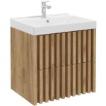 Swiss aqua technologies - meuble de salle de bain avec lavabo sat delano 60x46 cm chne mat (delano60zdum) ...