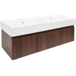 Swiss aqua technologies meuble de salle de bain avec lavabo sat evolution 118x30x44, 8 cm noyer mat (satevo120 ...