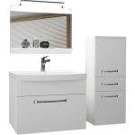 Belini - meuble de salle de bain lavabo inclus, meuble sous - vasque, miroir et cabinet largeur: 100 ...