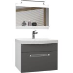 Belini - meuble de salle de bain lavabo inclus, meuble sous - vasque et miroir de salle de bains largeur: ...