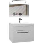 Belini - meuble de salle de bain lavabo inclus, meuble sous - vasque et miroir de salle de bains largeur: ...