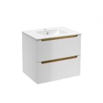 Meuble de salle de bain � assembler, avec vasque stilla 60x60x45 cm blanc (stillad06056u1) - naturel