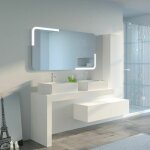 Distribain - meuble de salle de bain melizzano 1400 blanc Distribain - meuble de salle de bain melizzano 1400 blanc
