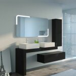 Distribain - meuble de salle de bain melizzano 1400 noir