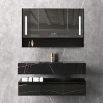 Kroos � - meuble de salle de bain noir madras - 150 cm