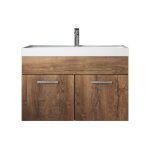 Meuble de salle de bain paso 01 80 cm - chene marron - - badplaats