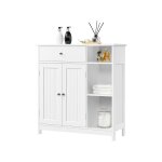 Yaheetech - meuble salle de bain rangement, armoire rangement toilette en bois, meuble cuisine 2 etag�res ...