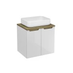 Naturel - meuble de salle de bain sous lavabo stilla 60x60x45 cm blanc (stillad06033dbk)