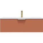 Meuble de salle de bain suspendu vasque intégrée 90cm 1 tiroir terracotta - venice Meuble de salle de bain suspendu vasque intégrée 90cm 1 tiroir terracotta - venice