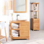 Wanda collection - meuble salle de bain en teck courchevel 80 cm