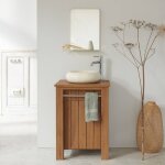 Berah getah - meuble de salle de bain en teck massif 60 cm Berah getah - meuble de salle de bain en teck massif 60 cm