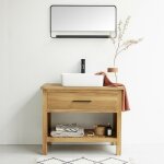 Berah getah - meuble de salle de bain en teck massif 90 cm Berah getah - meuble de salle de bain en teck massif 90 cm