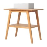 Meuble de salle de bain en teck avec simple vasque - 80 cm - bobotsari Meuble de salle de bain en teck avec simple vasque - 80 cm - bobotsari