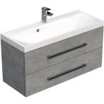 Naturel - meuble de salle de bain avec vasque cube way 100x53x40 cm bton (cube2100zbe)