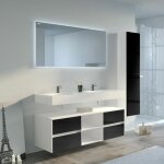 Distribain - meuble de salle de bain visenza 1400 noir Distribain - meuble de salle de bain visenza 1400 noir