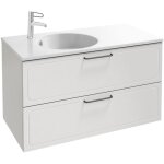 Meuble simple vasque 100 cm jacob delafon odéon rive gauche 2 tiroirs blanc Meuble simple vasque 100 cm jacob delafon odéon rive gauche 2 tiroirs blanc