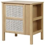 Mob - in - meuble simple vasque chne porte cannage 70 cm