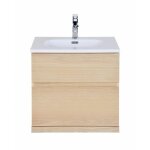 Meuble simple vasque suspendu chne 60 cm enio
