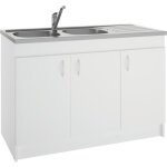 Meuble sous évier sim'nf 1200x600 3 portes - néova - s12n03120 Meuble sous évier sim'nf 1200x600 3 portes - néova - s12n03120