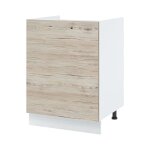 Meuble sous - �vier bellissi noyer blanchi 1 porte l 60 cm