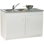 Meuble sous - �vier m�lamin� sim'hydro 2 portes 900x600mm - n�ova - s12n42090h