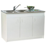 Meuble sous �vier sim'nf 3 portes 1400 mm n�ova