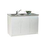 Meuble sous �vier sim'nf 3 portes 1400 mm n�ova