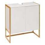 Five simply smart ? meuble sous lavabo 80 cm ? 2 portes ? mdf blanc ? dimensions l. 70 x l. 33 x h. 80 ...