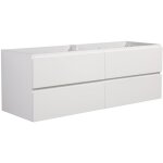 Meuble sous lavabo angela 140cm - badplaats - blanc armoire rang