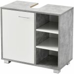 Meuble sous lavabo design meuble de rangement pour salle de bain sous vasque avec 3 tagres panneau ...