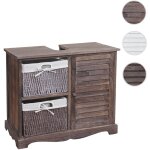 Mendler - meuble sous - lavabo hwc - h20 - lavabo de salle de bains - tiroir en bois massif 60x65x31cm ...
