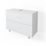 Vicco - meuble sous vasque simple ilias, blanc, 80 x 60. 8 cm