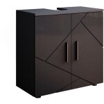 Vicco - meuble sous vasque simple irma, anthracite haute brillance, 60 x 59 cm