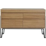 Hellin - meuble sous vasque en bois et métal 4 tiroirs l120 - brighton Hellin - meuble sous vasque en bois et métal 4 tiroirs l120 - brighton